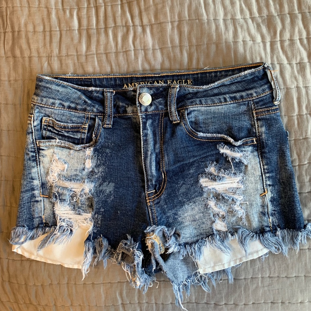 American Eagle Hi-Rise Shorts- Dark Wash- size 4